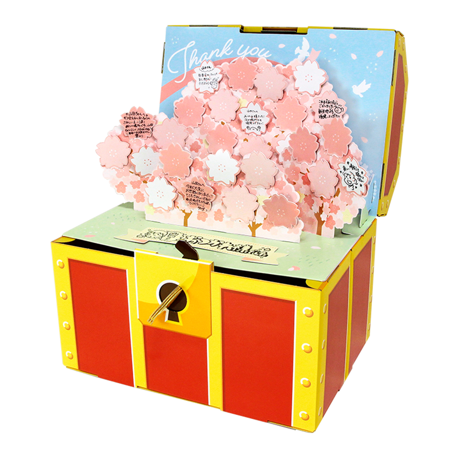 ギフトゥール【宝箱】メッセージカード（さくら）