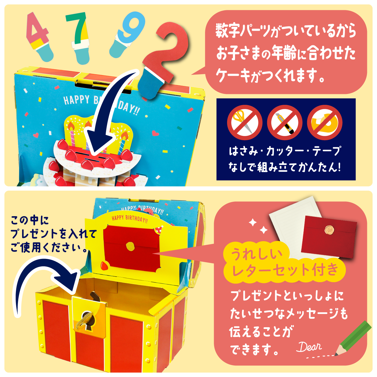ギフトゥール【宝箱】誕生日（ケーキ）